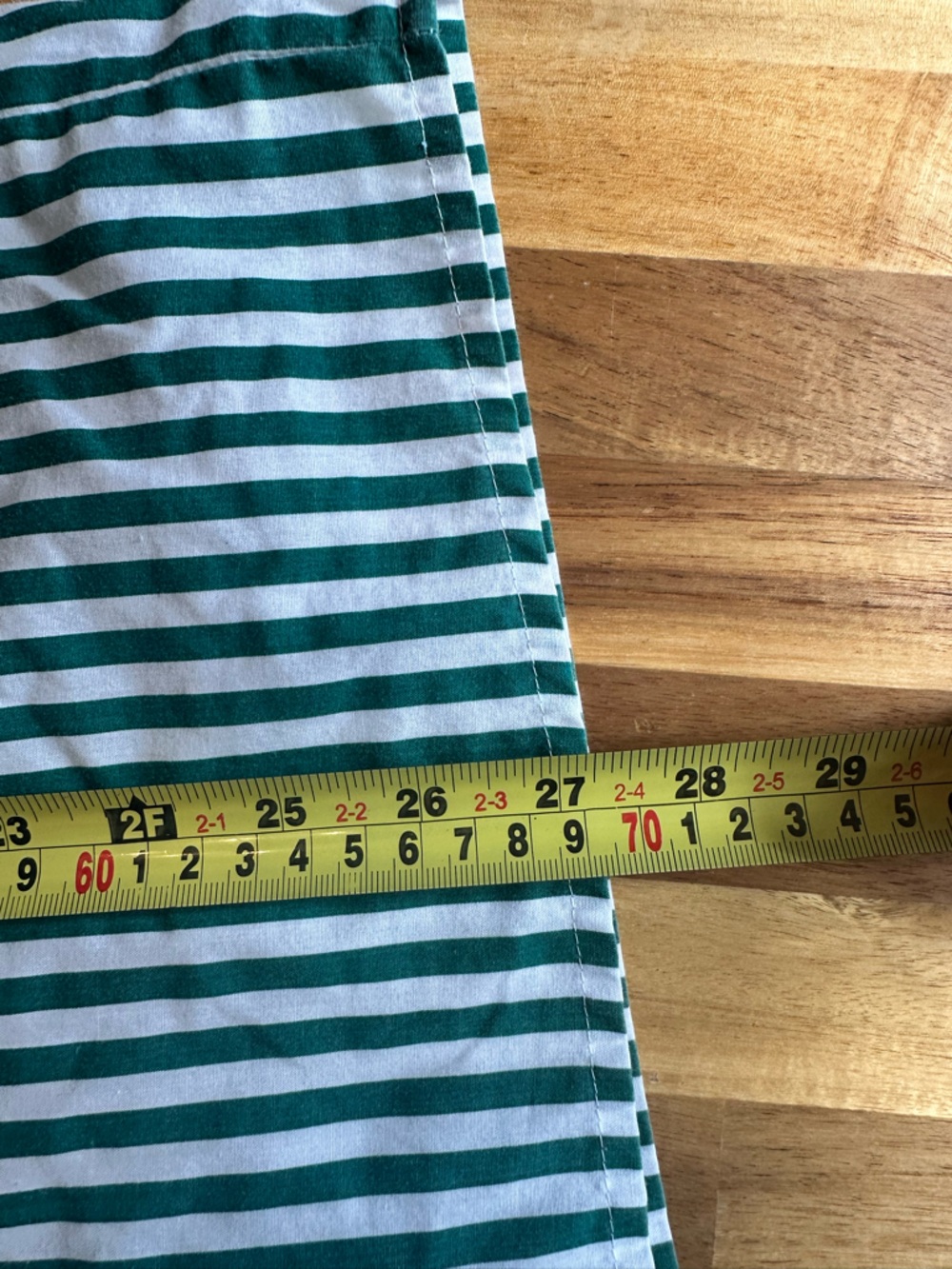 Vintage American Sweetheart Classic Green and White Striped Button-Up Shirt L - Picture 10 of 10